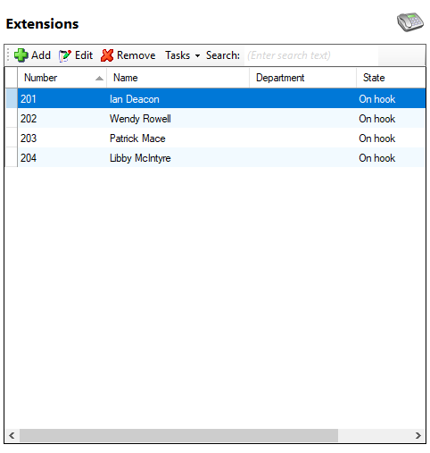 Configuration window