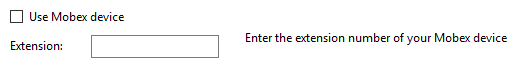 Use Mobex device option