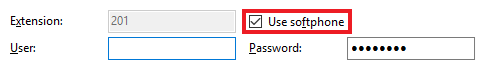 Use softphone option