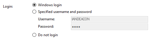 Login details options