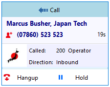 Call information example