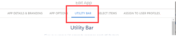 Utility bar