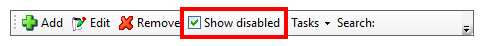 Show disabled