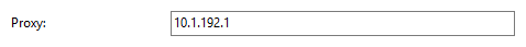 Proxy setting