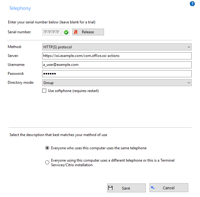 Telephony options