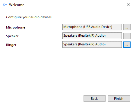 configure audio devices