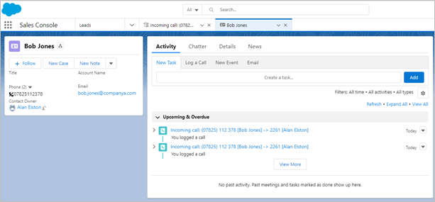 contact open salesforce standard mode