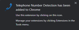 chrome number added confirmation