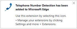 dialing helpers edge number added confirmation