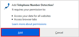 firefox telephone number detection add
