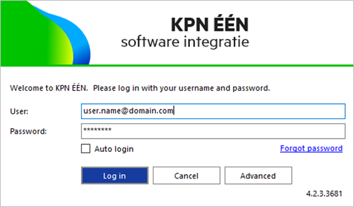 user login window