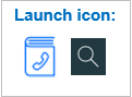 launch icon address book search