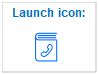 launch icon address book search