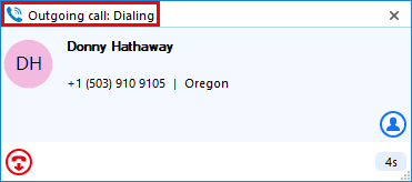 outgoing call preview window