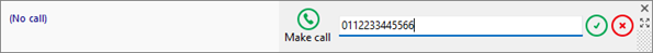 outgoing call window make call
