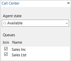 tray menucall center settings