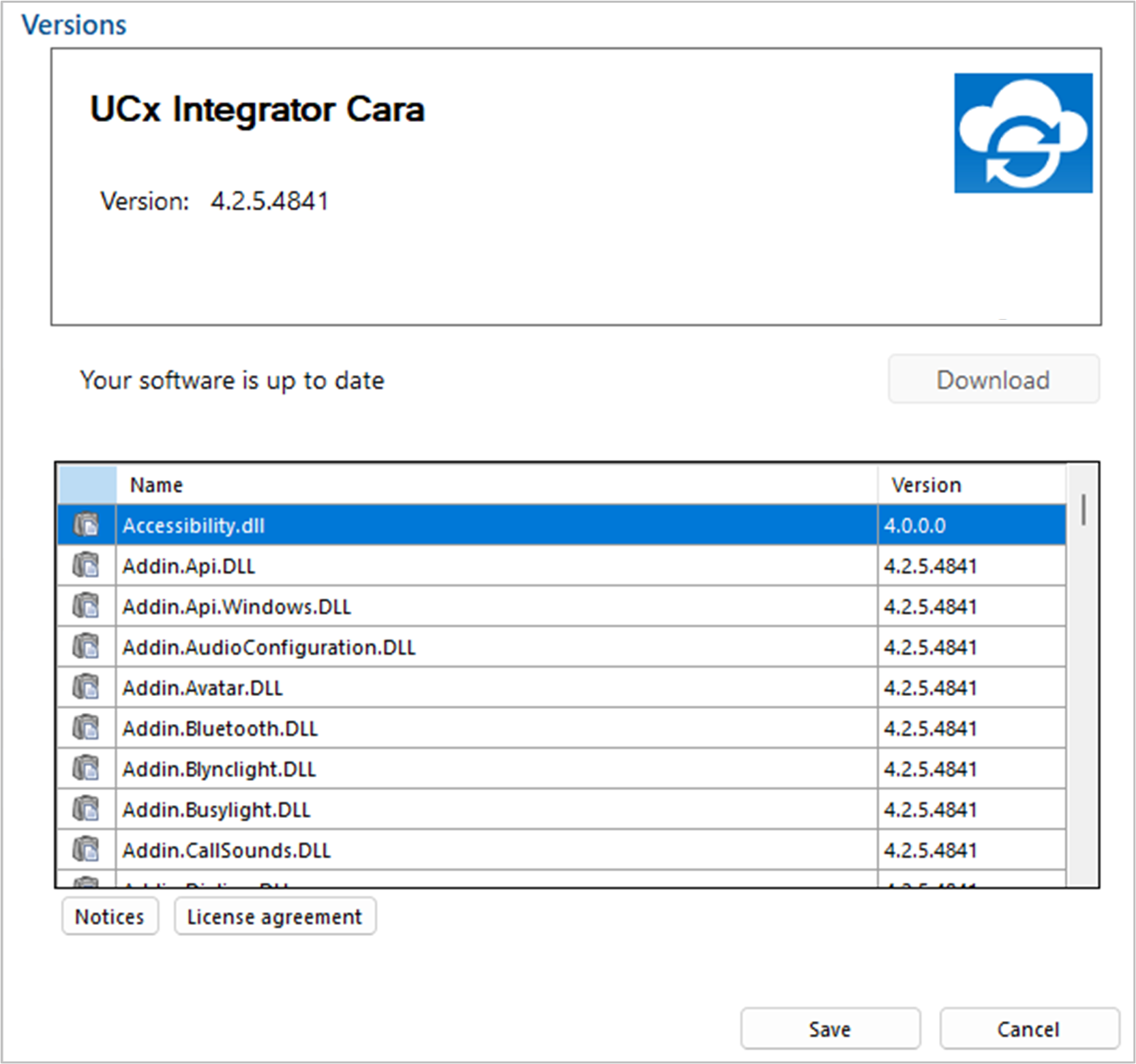 usx Integrator Cara 4.2 version details