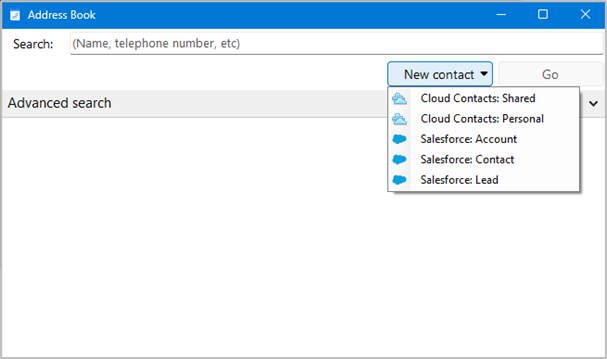 address book new contact personal