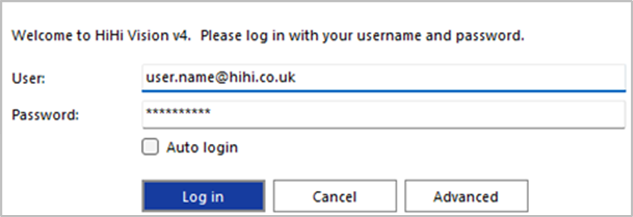 user login