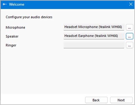 configure audio devices