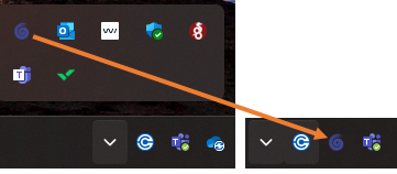 tray icon taskbar