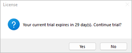 license trial notification