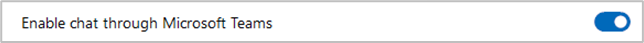 enable chat through teams