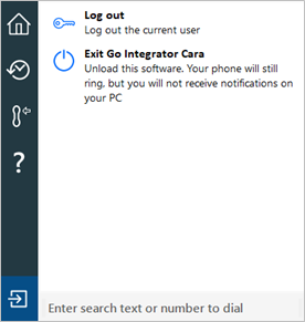 exit session button options