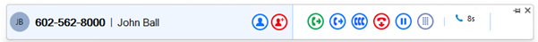 outgoing call window connected call handling buttons