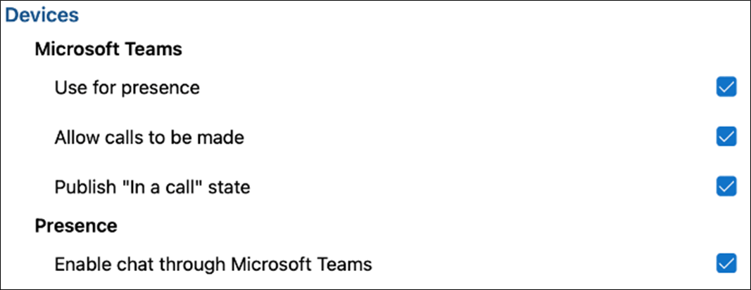 configuration settings device microsoft teams